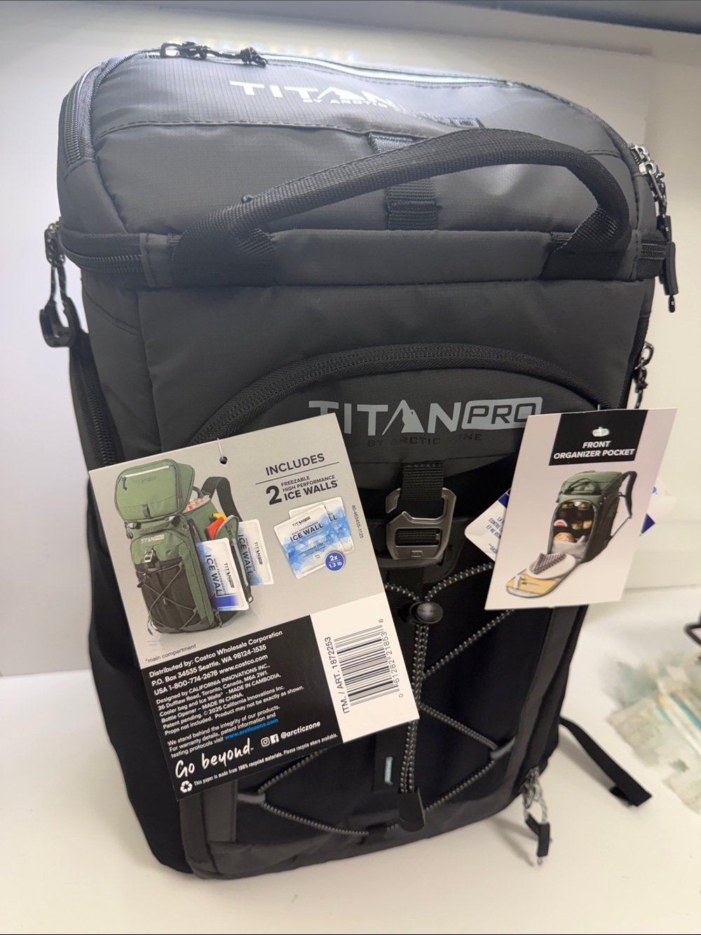 Titan Black Soft-Top Cooler Backpack
